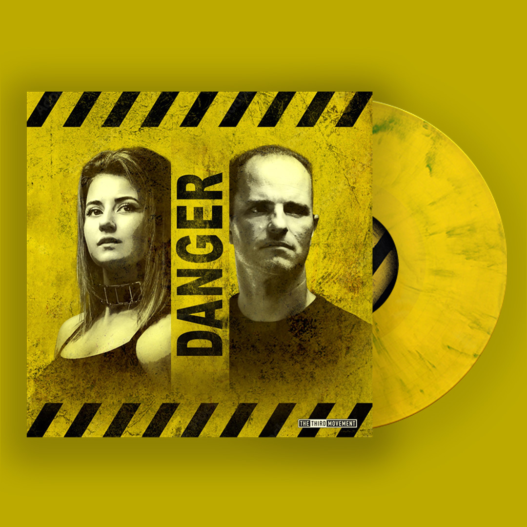 Merch 5 Danger Vinyl Yellow Background